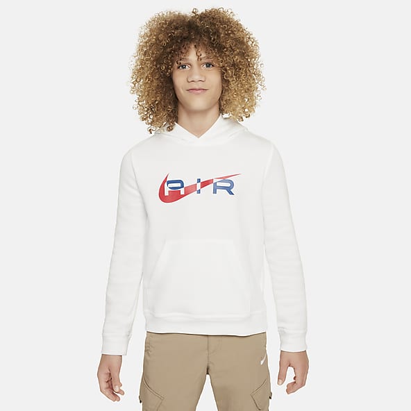 Boys white nike sweatshirt outlet